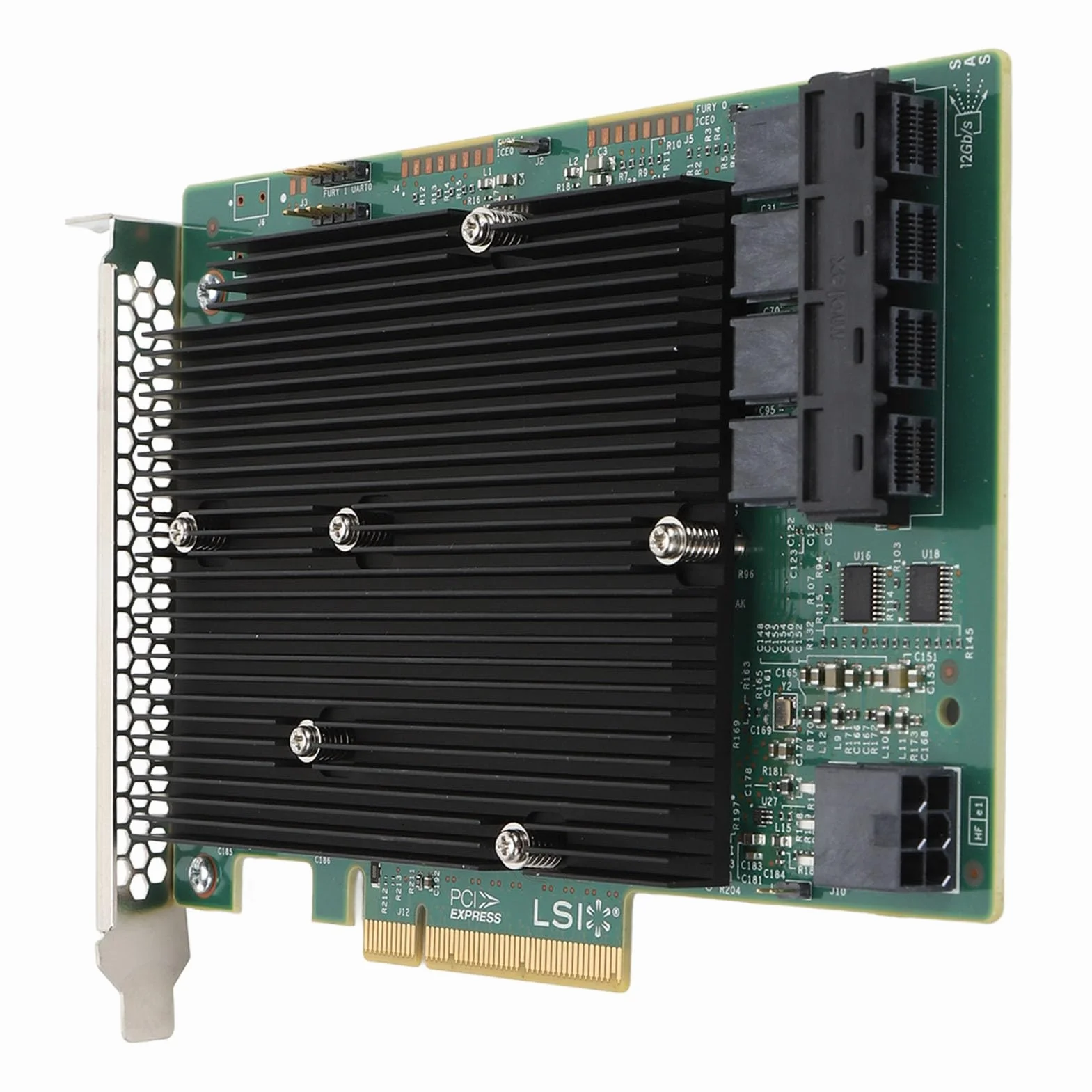Wakects Scheda HBA LSI SAS 9300 16I, Controller SAS PCIe 3.0 a 16 Porte 12Gb/s con connettività di Archiviazione Ad Alte Prestazioni per VMware FreeBSD