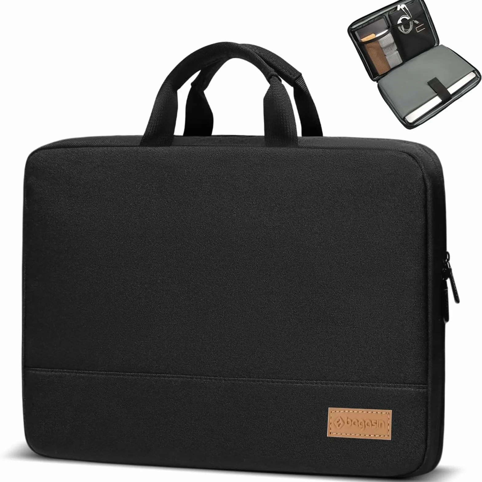 Bagasin Custodia Borsa Porta PC, 15 15,6 16 Pollici Sleeve per Laptop Resistente all'Acqua, Borsa/Caso da Trasporto per Computer Compatibile con MacBook, HP, Dell, Lenovo, Asus Notebook