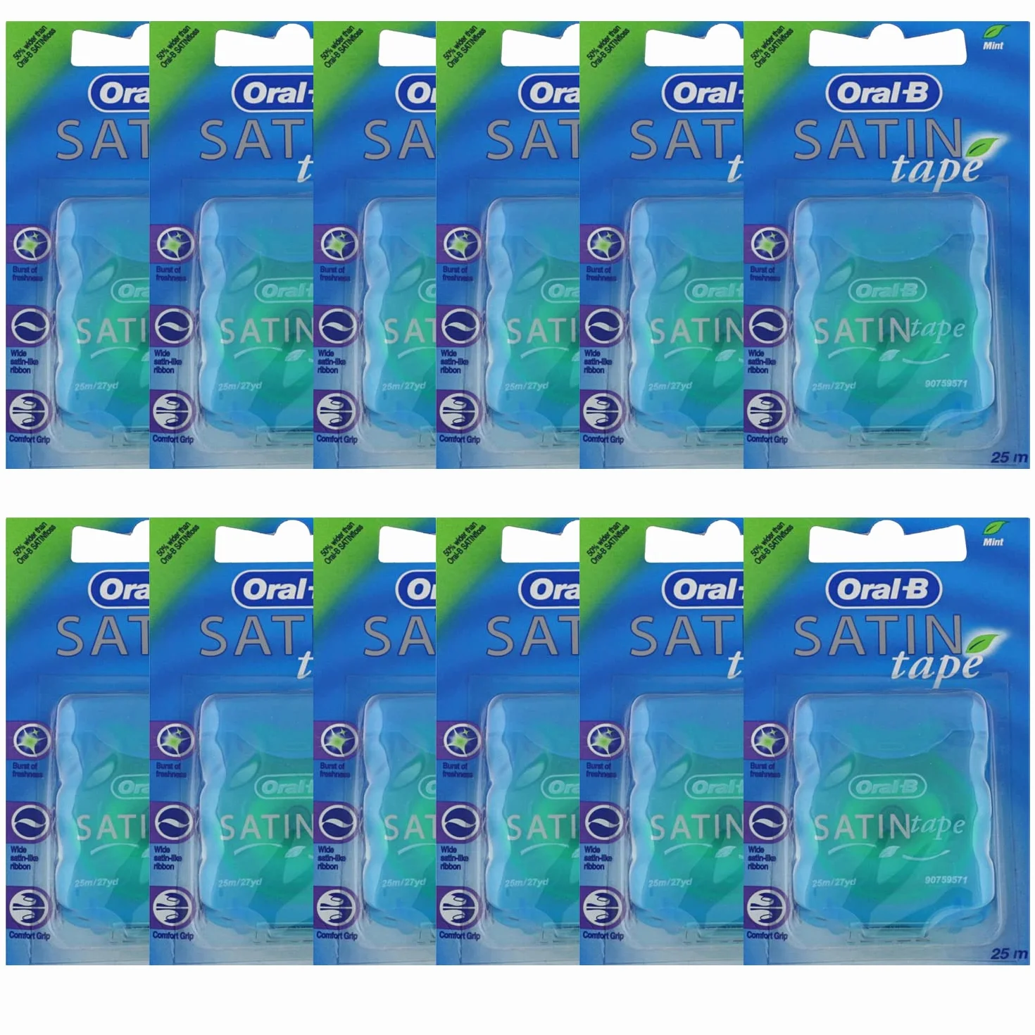 Oral-B Satin Tape Mint filo interdentale 25 m confezione da 12