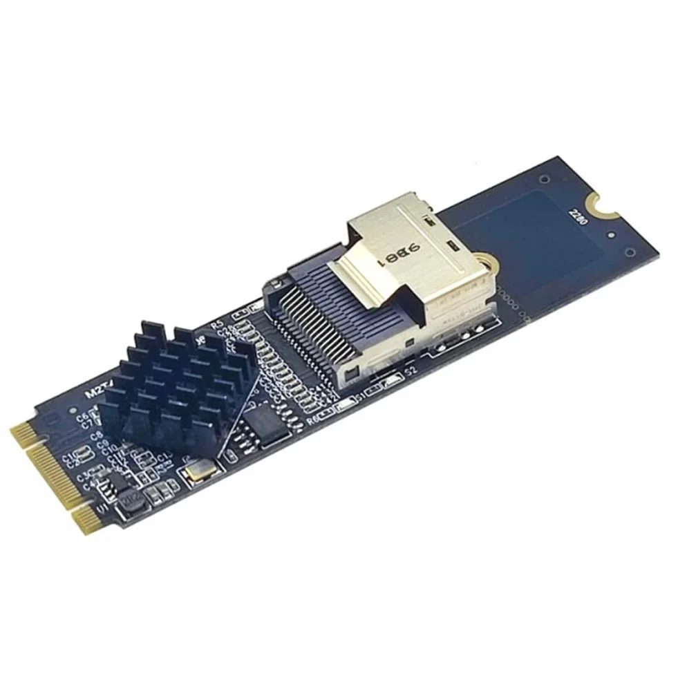 M.2 NVME una Mini SAS SFF-8087 Scheda di Espansione Compatibile con 4 Porte SATA3.0 6 Gbps HDD SSD Controller SATA SFF8087 un M2 NVME