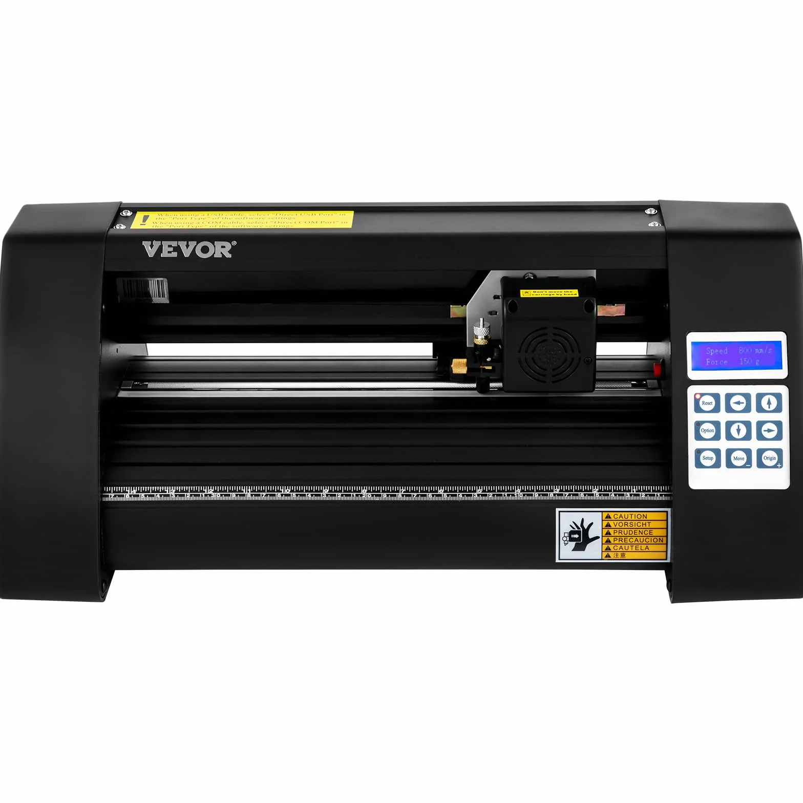 VEVOR Plotter da Taglio Vinile Semiautomatica con Luce Guida a LED, Modello KH-375A 375 mm Potenza 95 W Taglierina per Plotter in Vinile Flexi per Auto, Segnali Stradali, Palloncini, Caschi, ecc.