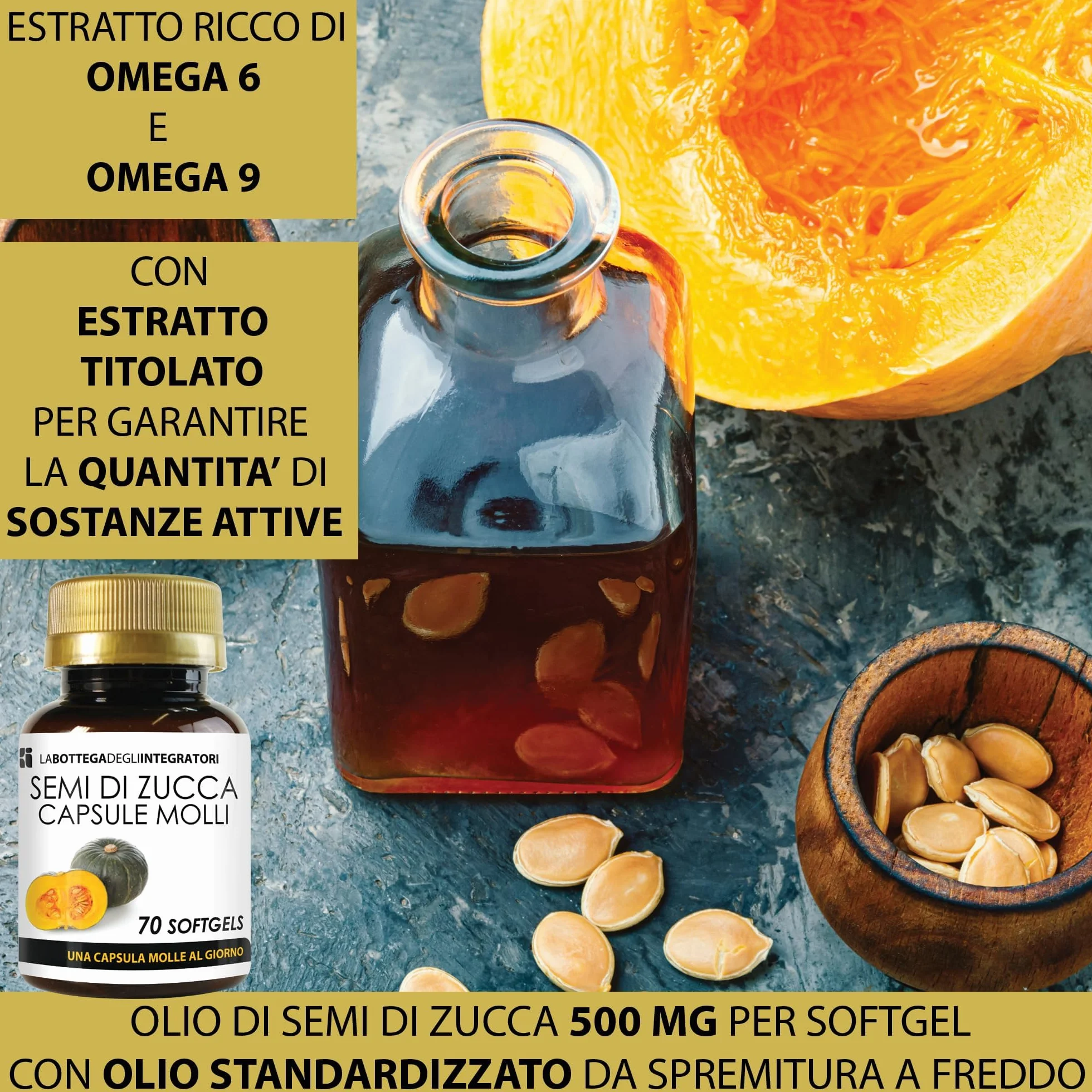 Semi di Zucca 280 Softgels Olio Spremuto Omega 3 6 9 Biotina Zinco Selenio Metionina 1600 Compresse Capelli Pelle Unghie