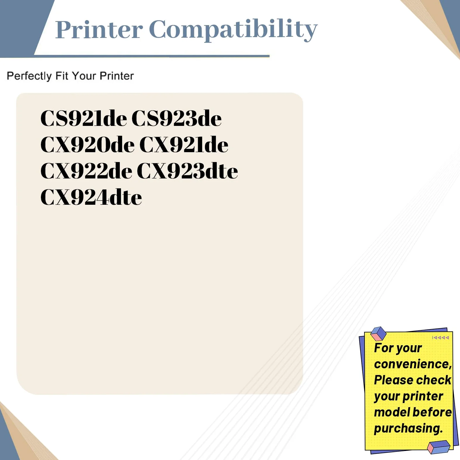 Unità tamburo compatibile 76C0PK0 76C0PV0 di ricambio per stampante Lexmark CS921de CS923de CX920de CX921de CX922de CX923dte CX924dte (confezione da 1 nero)