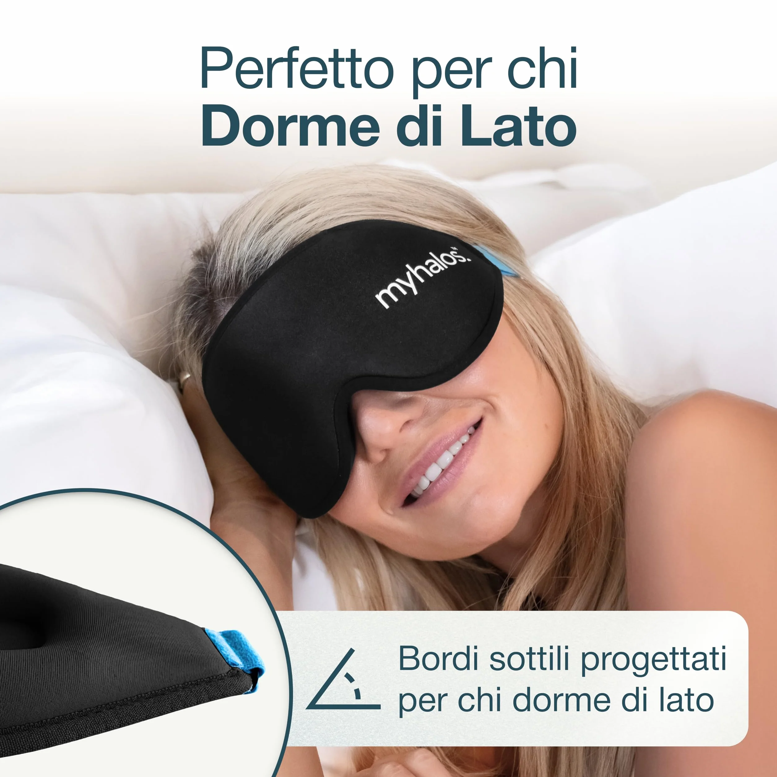 MyHalos Mascherina per Dormire Maschera per Sogni Lucidi e Notte Sleeping Mask per Viaggio e Relax