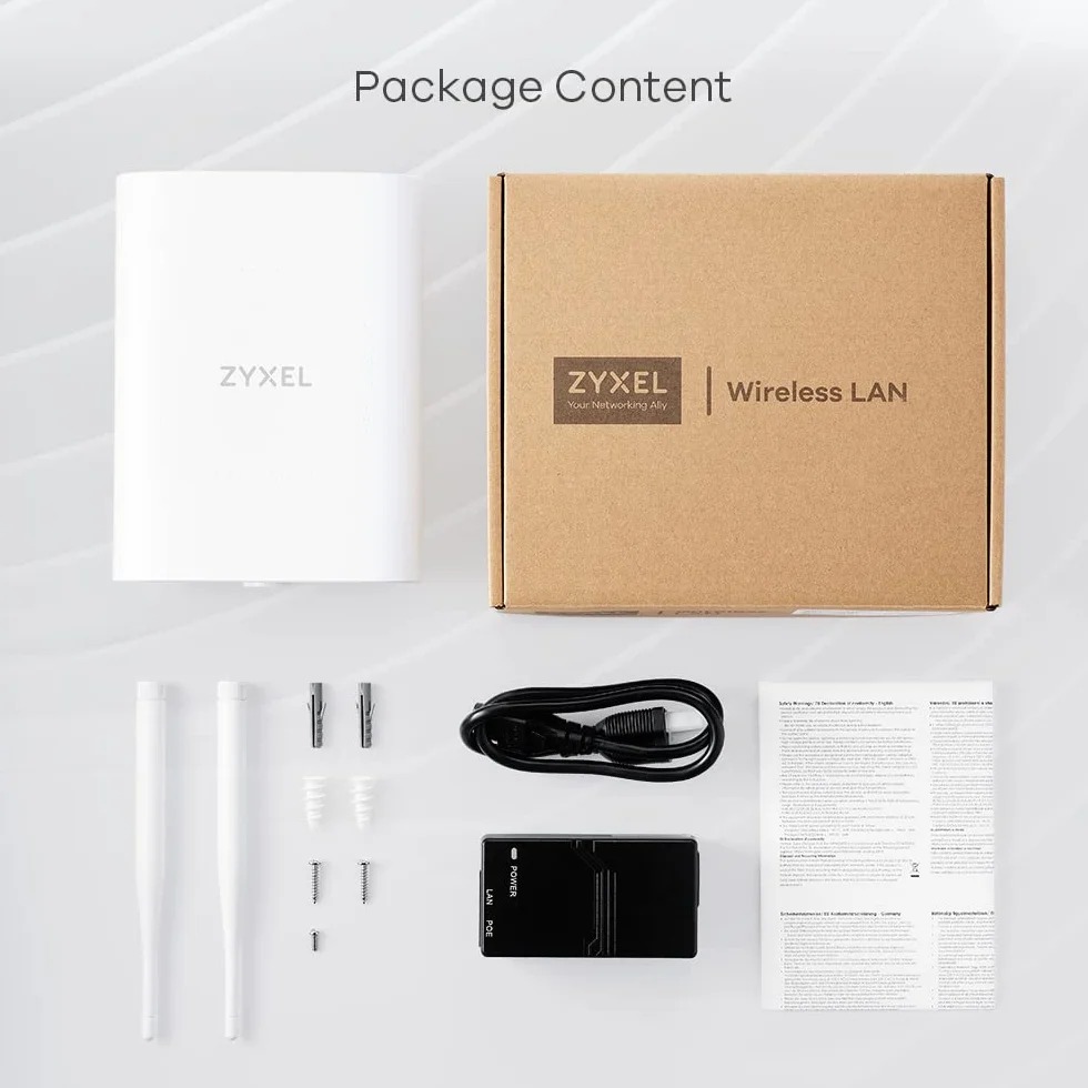 Zyxel NWA55AXE 1775 Mbit/s Bianco Supporto Power over Ethernet [PoE] (NWA55AXE OUTDOOR AP STANDALONE - NEBULAFLEX WIRELESS ACCESS POINT)