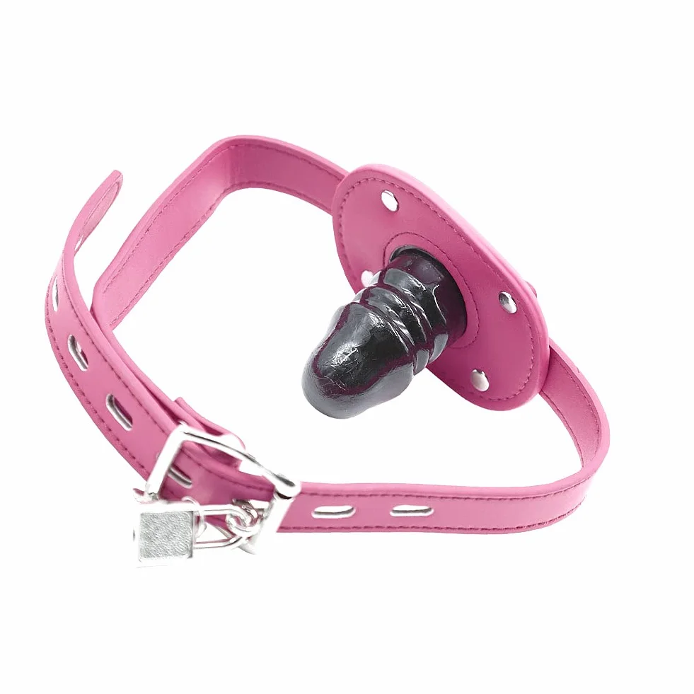 Roluck Mouth Extreme Dildo Gag con serratura Bondage regolabile SM Giocattoli sessuali fetish (S)