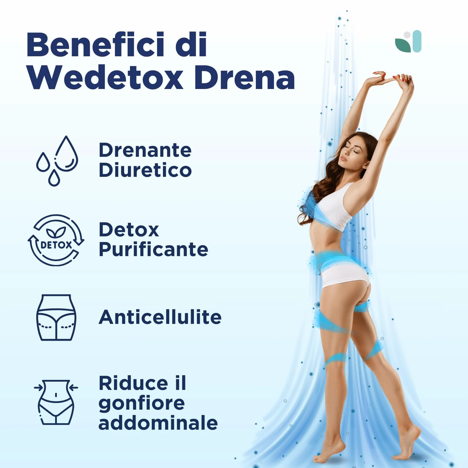 Drenante Forte Detox Diuretico contro Ritenzione Idrica, Disintossicante fegato, Anticellulite