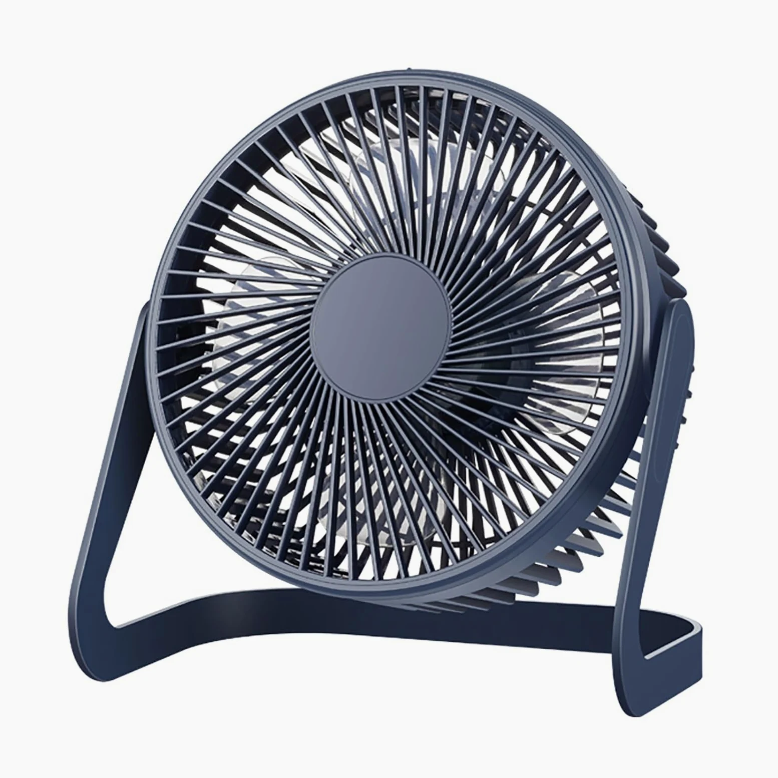 Potente mini ventilatore da scrivania USB, circolatore d'aria personale con forte flusso d'aria, ventola di raffreddamento elettrica per casa, ufficio, dormitorio, design compatto e portatile (blu