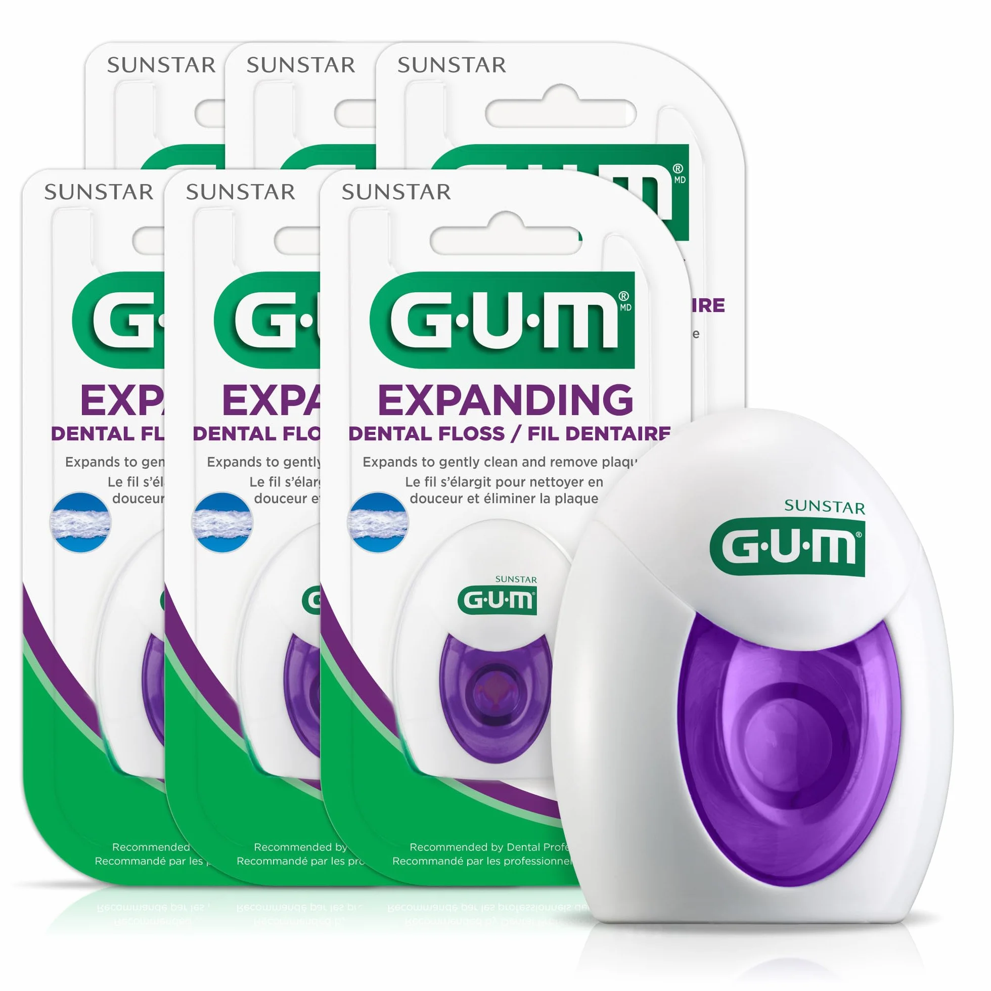 GUM Expanding Floss 30 Meters Pack of 6