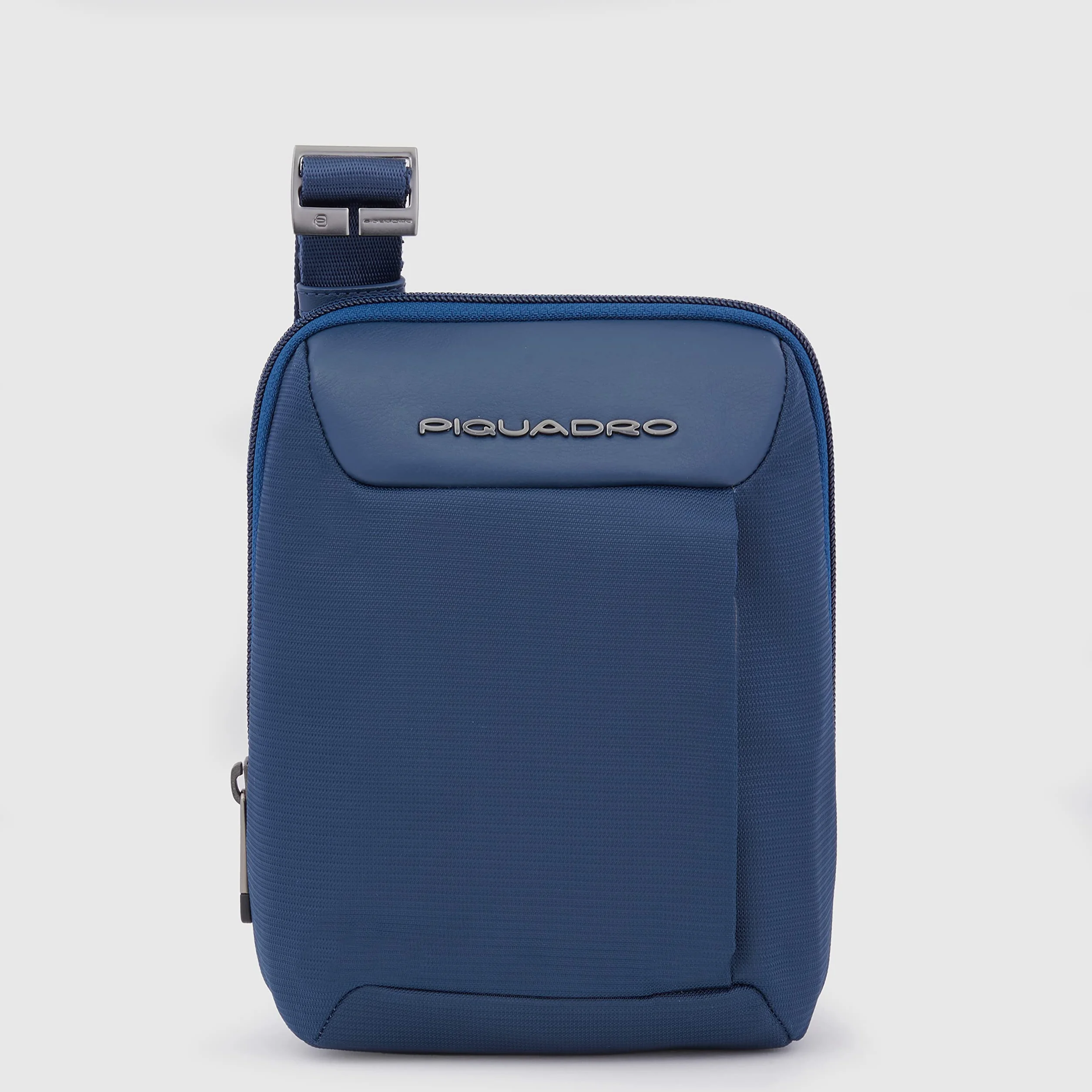 Piquadro Macbeth Borsello piccolo tessuto e pelle porta Ipad Mini ad uno scomparto