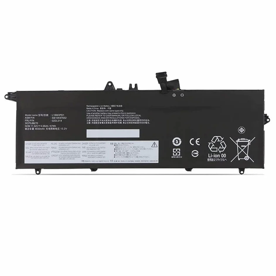 (11.52V 57Wh) L18C3PD1 L18M3PD1 SB10K97652 Batterie per computer portatili per Lenovo ThinkPad T14S T490S T495S Series L18M3PD2 L18L3PD1 SB10K97653 5B10W13909 5B10W13911