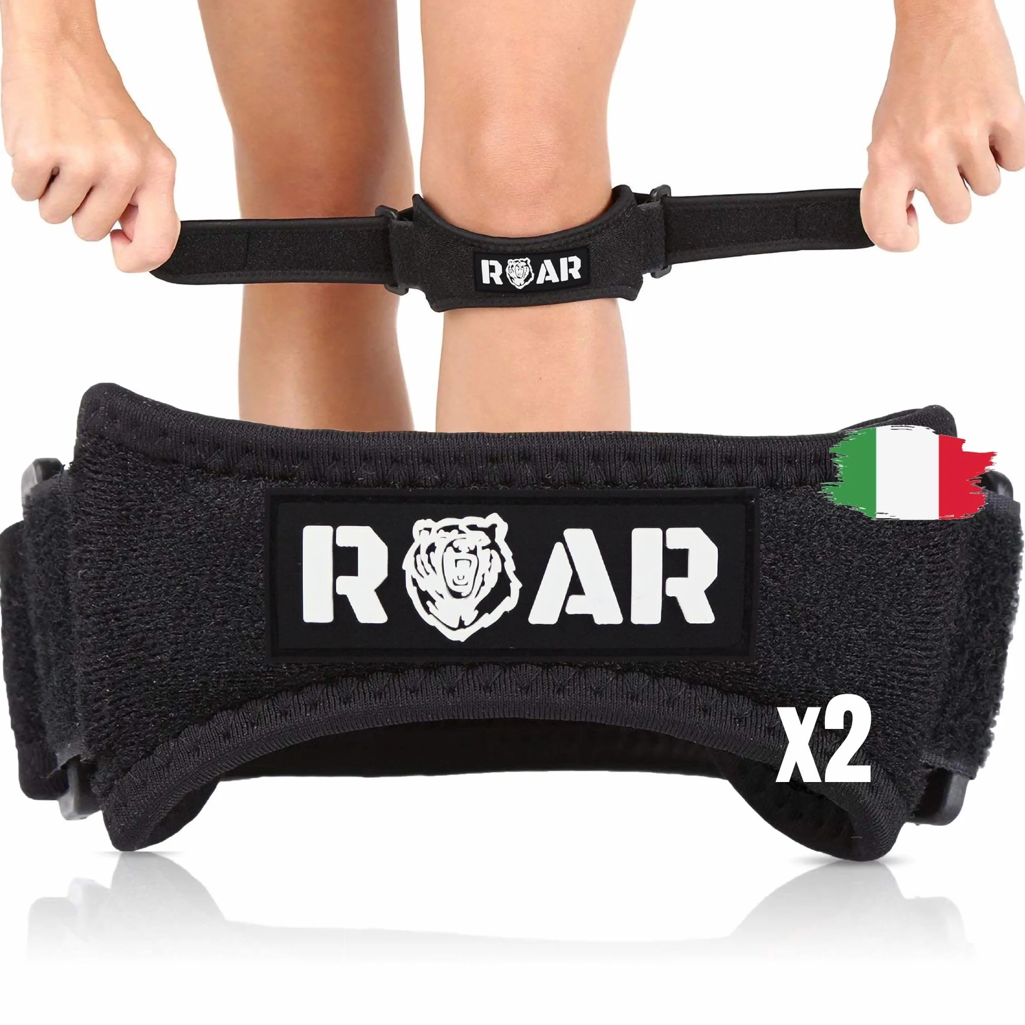 Tutore Ginocchio Rotula 2x Pack, Ginocchiera Rotulea per Menisco e Legamenti