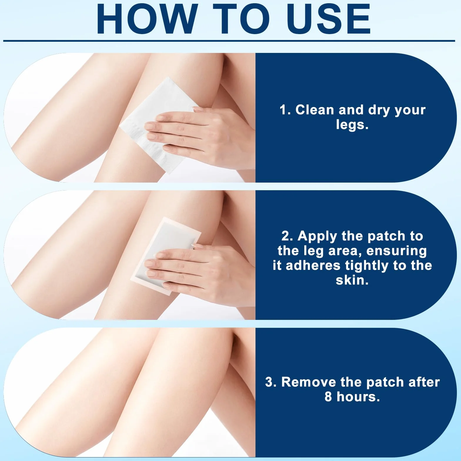 Cerotti per Gambe Stanche 8 Pezzi, Patch a Micro-aghi per Cura e Comfort delle Gambe