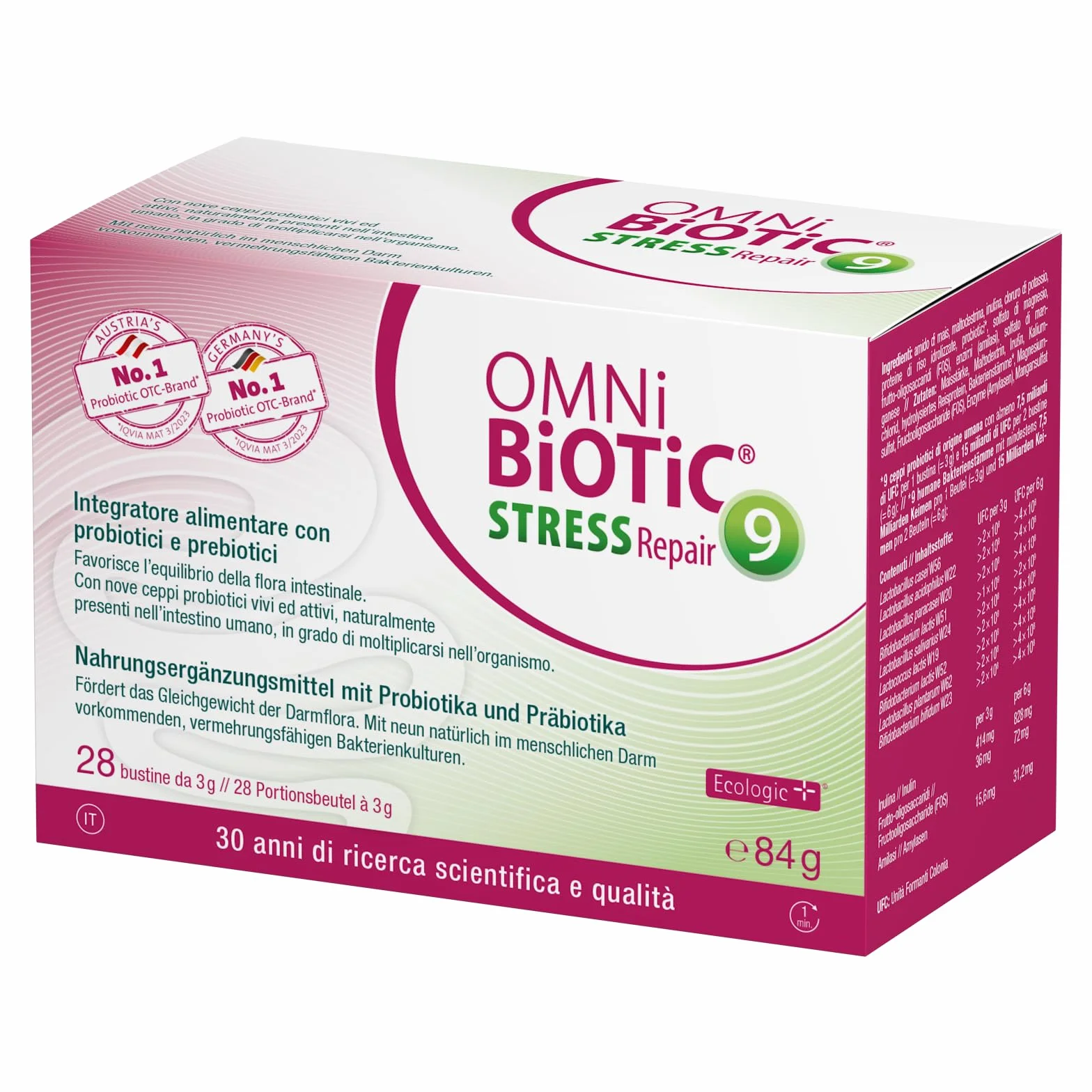 OMNi BiOTiC Stress Repair Proszek z Probiotykami i Prebiotykami 28 x 3g Wegański Bezglutenowy