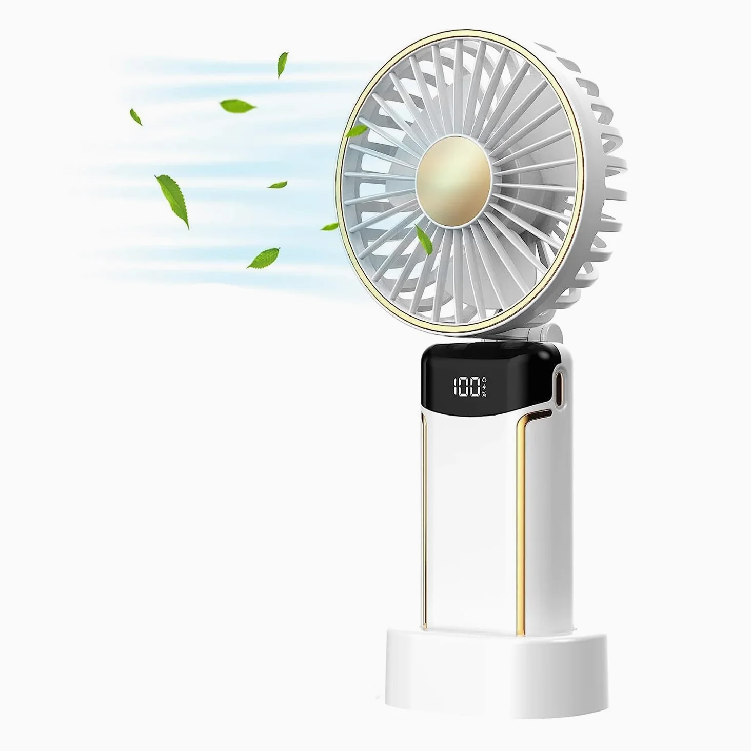 1 pezzo Mini ventilatore portatile portatile Ventilatore tascabile personale 8-20 ore Ricaricabile tramite USB Bianco,Ventilatore portatile
