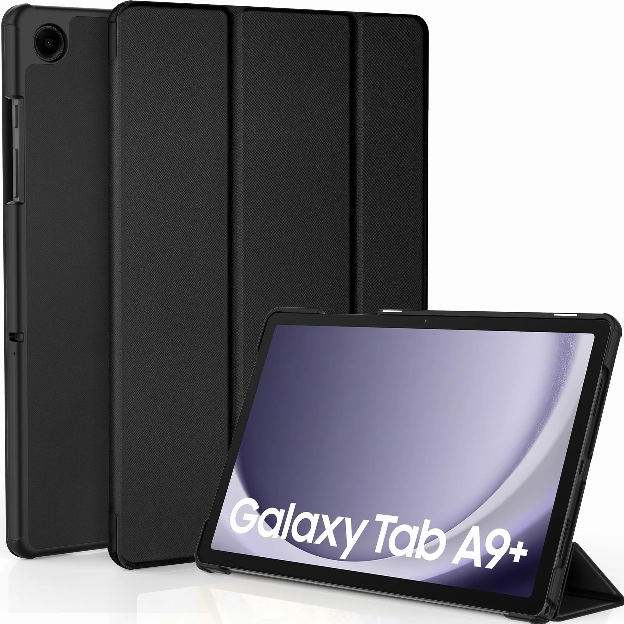 Custodia Compatibile Samsung Galaxy Tab A9+ Plus 11 Pollici 2023 SM-X210 X215 X216 Nero