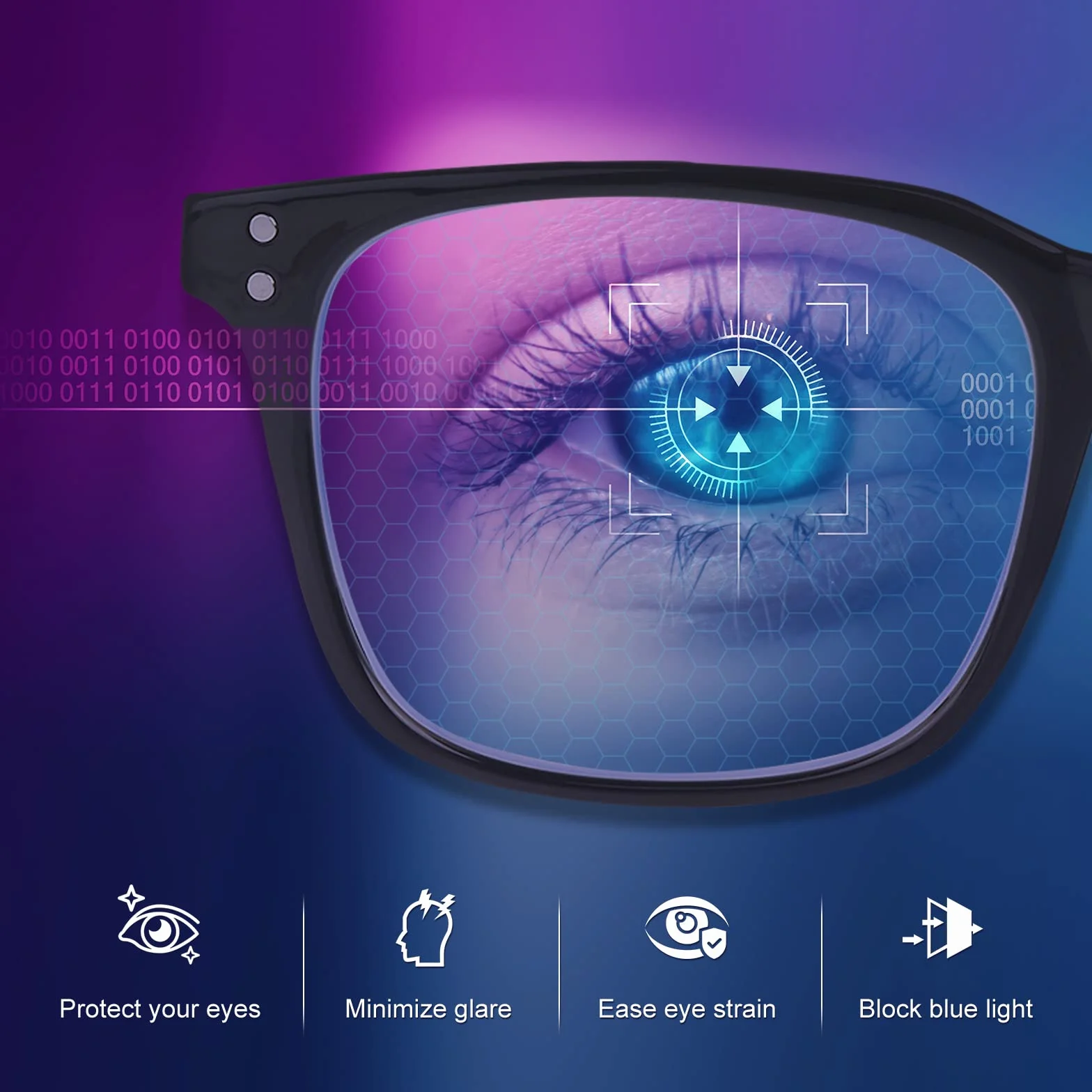 Occhiali Luce Blu Trasparenti Non Graduati per PC Tablet Gaming TV Uomo Donna