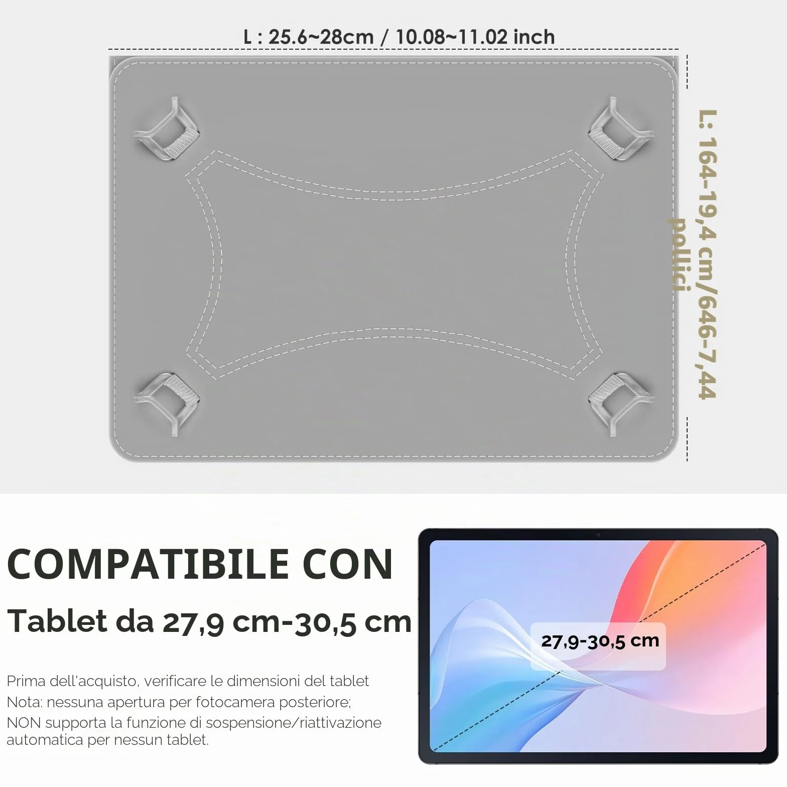 Custodia per Tablet da 11 Pollici Universale per Blackview, OUKITEL, DOOGEE, UMIDIGI, AGM