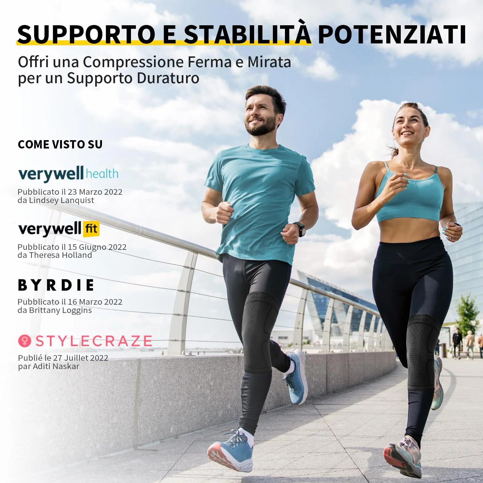 CAMBIVO 2 Pezzi Ginocchiera Ortopedica Compressione Tutore Antiscivolo Ginocchiere Elastica Legamenti Menisco Sport Corsa Gym