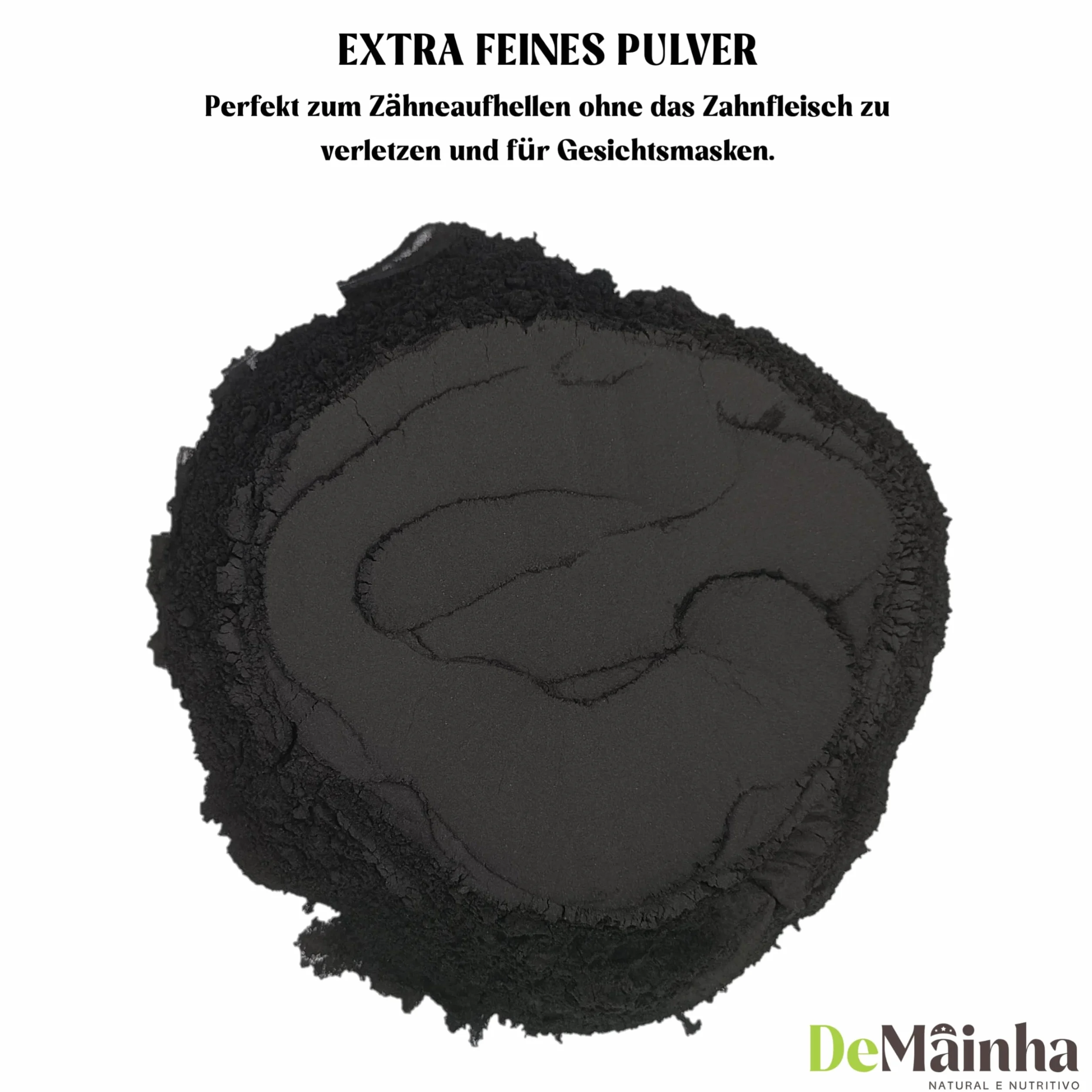 Carbone attivo in polvere premium 400 g 100% vegetale da gusci di cocco brasiliano