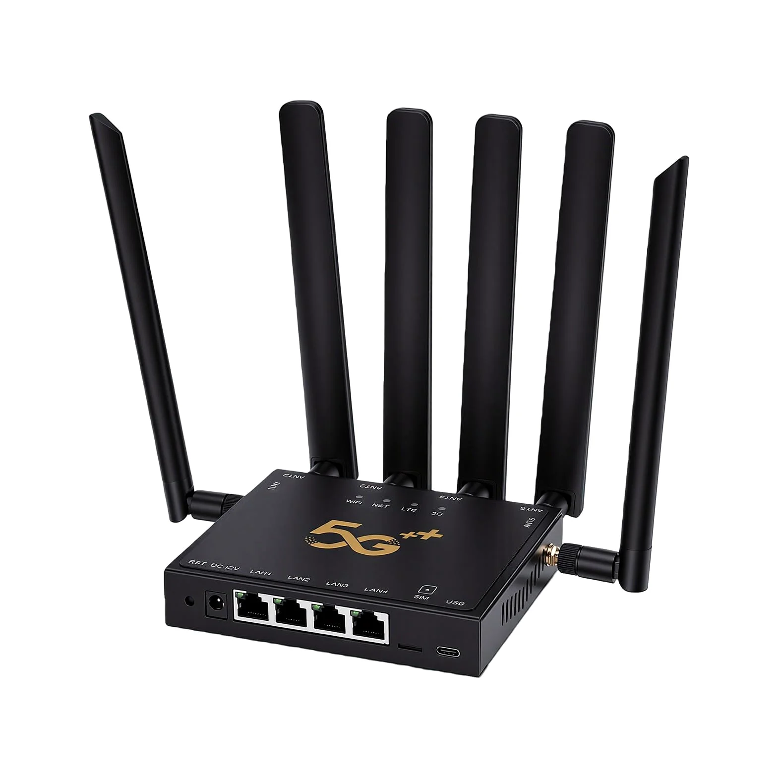 Ausla Router 5G Router Industriale per Schede SIM Wireless Dual Band con | Uscita Cablata Dual Mode Sa,Nsa, Gigabit Ethernet, Bande Simultanee 2,4g/5g, Protocollo 802.11ax, Custodia in Metallo, per