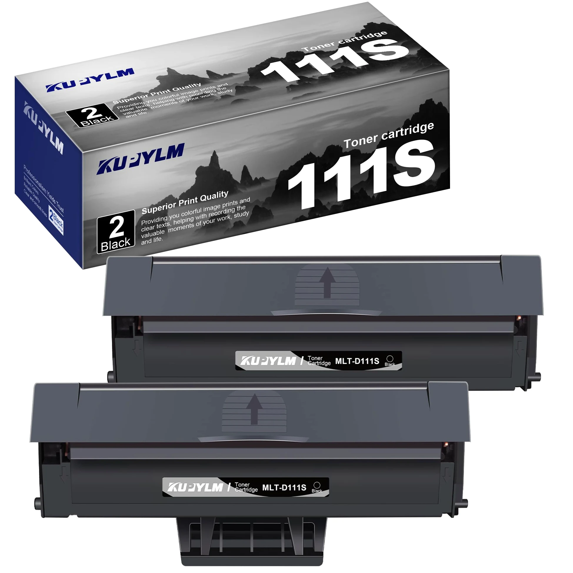 KUPYLM MLT-D111S D111L compatibili per Samsung MLT-D111 D111S MLT-D111L per toner 111S Xpress M2026W M2026 M2070FW M2070 M2070W M2070F M2020 M2020W M2021 M2021W M2022 M2022W M2071 M2071W (Nero, 2Pack)