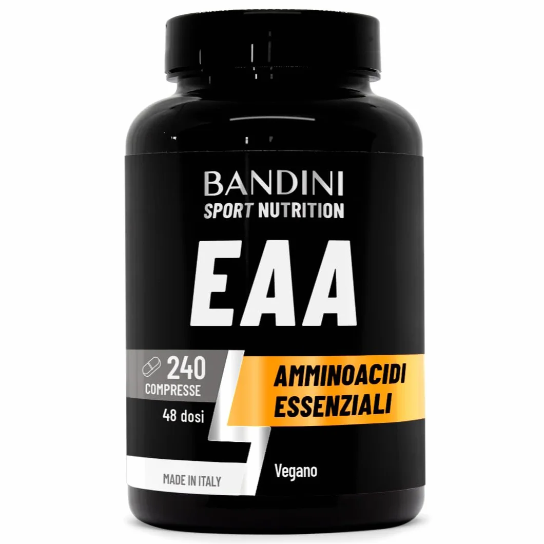Bandini EAA Aminoacidi Essenziali 240 Compresse - Pre Post Workout - Crescita Muscolare - Vegan