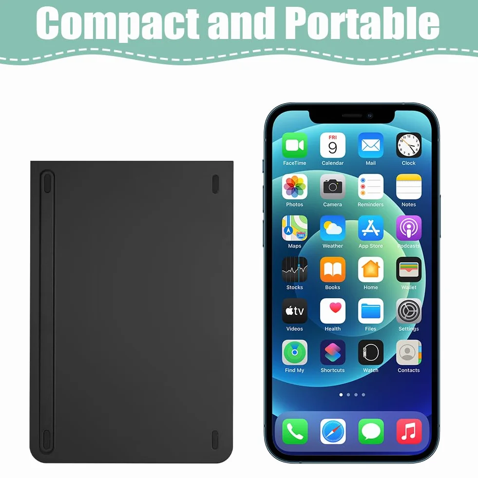 Aolso Tastiera Bluetooth Pieghevole, Tastiera Wireless Leggera, Triplo Pairing, Tastieras Portatile Ricaricabile per Smartphone/Tablet/PC/iPad/iPhone, Sistema Windows, iOS, Android-Nero