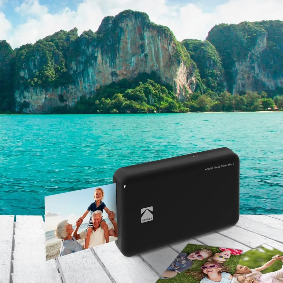 Kodak – Stampante fotografica Mini 2 HD, istantanea, senza fili e mobile con tecnologia di stampa brevettata 4Pass, compatibile con iOS e Android, nera
