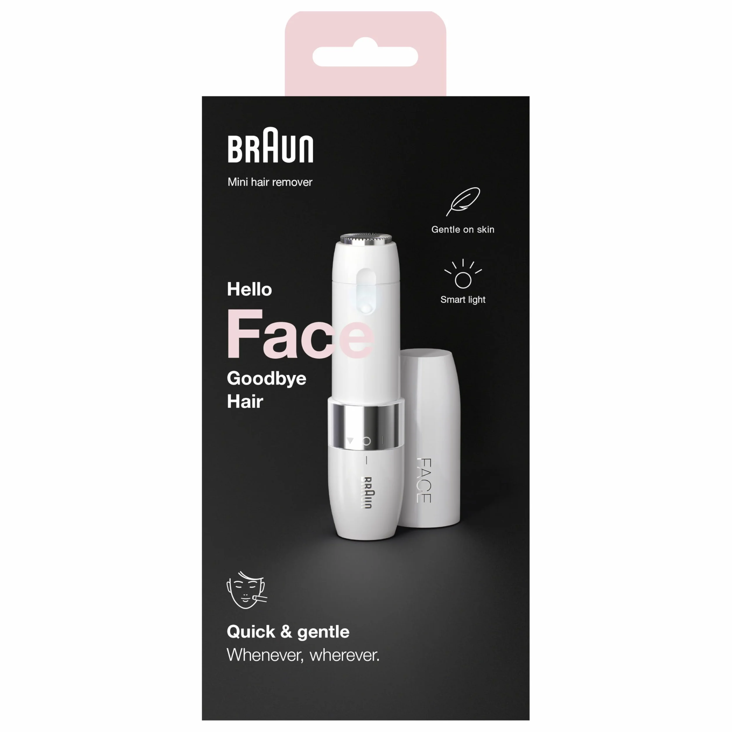 Braun Face Epilatore Elettrico Donna FS1000 Bianco Depilazione Viso Baffetti Mento Guance Bikini