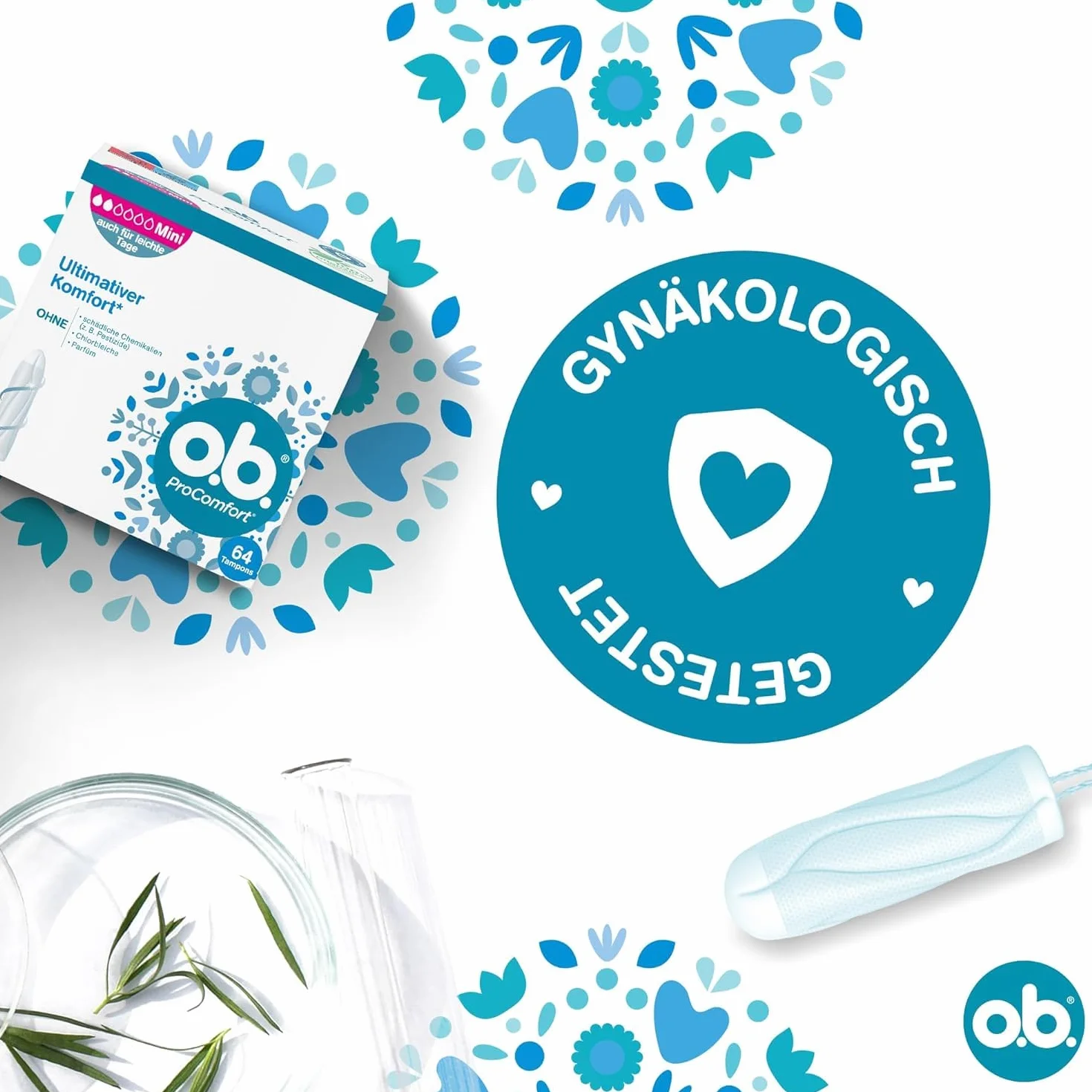 o.b. ProComfort Mini tamponi Dynamic Fit SilkTouch 64 szt.