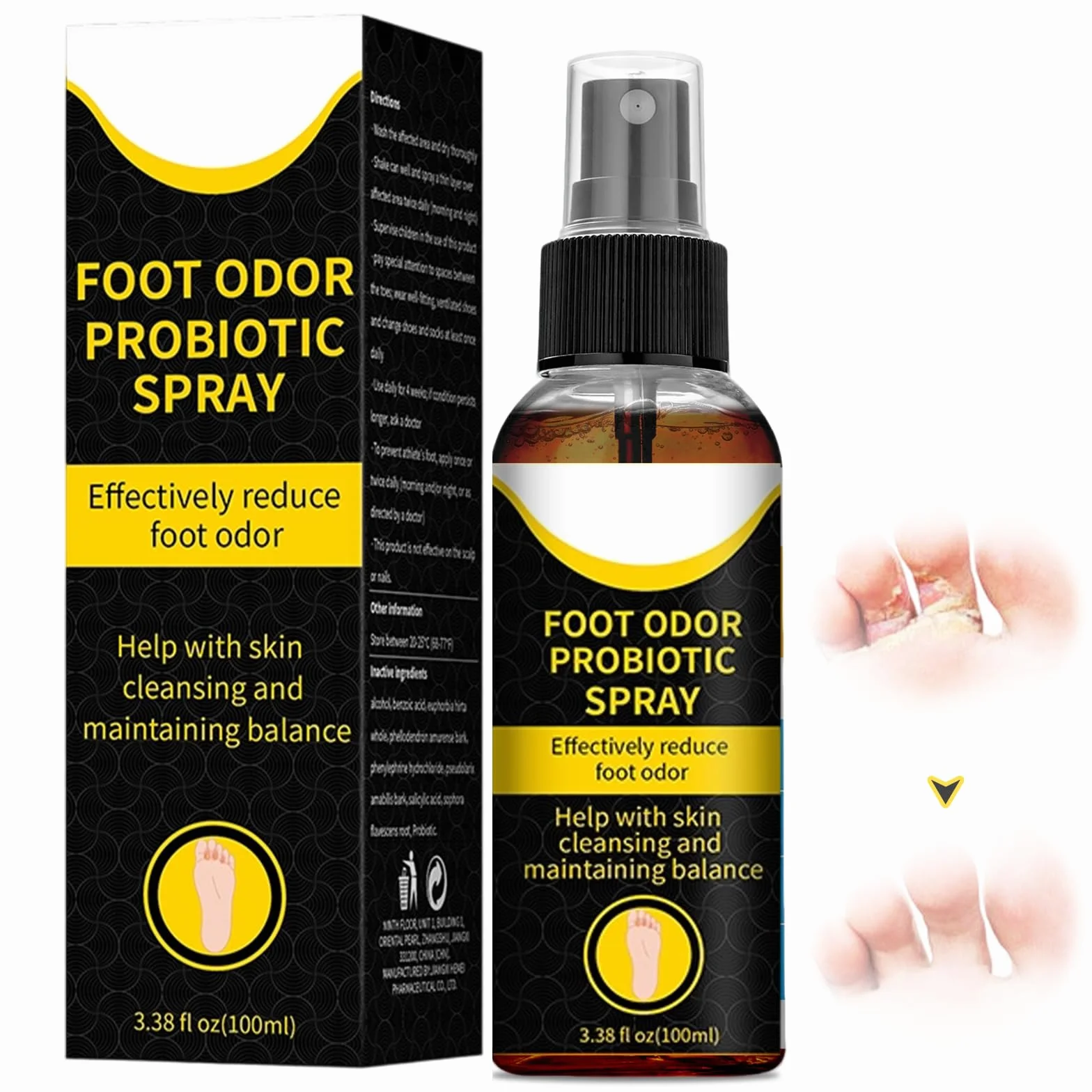 Antiodore Spray Deodorante Piedi 100ML Riduce Cattivo Odore Sudorazione