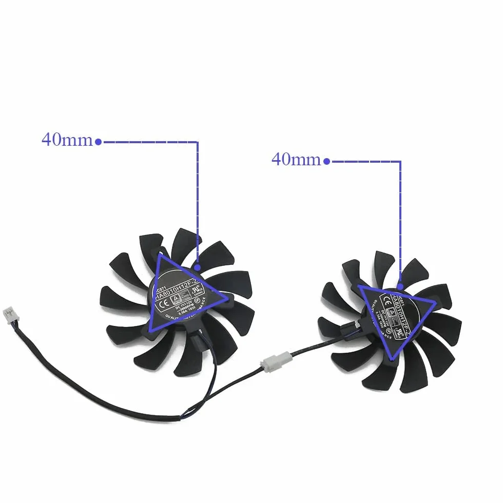 75 MM HA8010H12F-Z CGPU Scheda Grafica Ventola di Raffreddamento Sostituire per MSI GeForce GTX 1650 Super Ventus XS Ventilatori Scheda Grafica