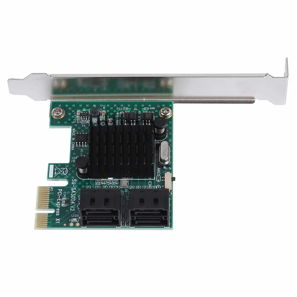 Bewinner Scheda di espansione a 4 porte da PCIE a SATA 3.0 Scheda di espansione 6G SATA 3.0 Scheda di espansione PCI Express Scheda PCIe per XP / 2003 / Vista / / /