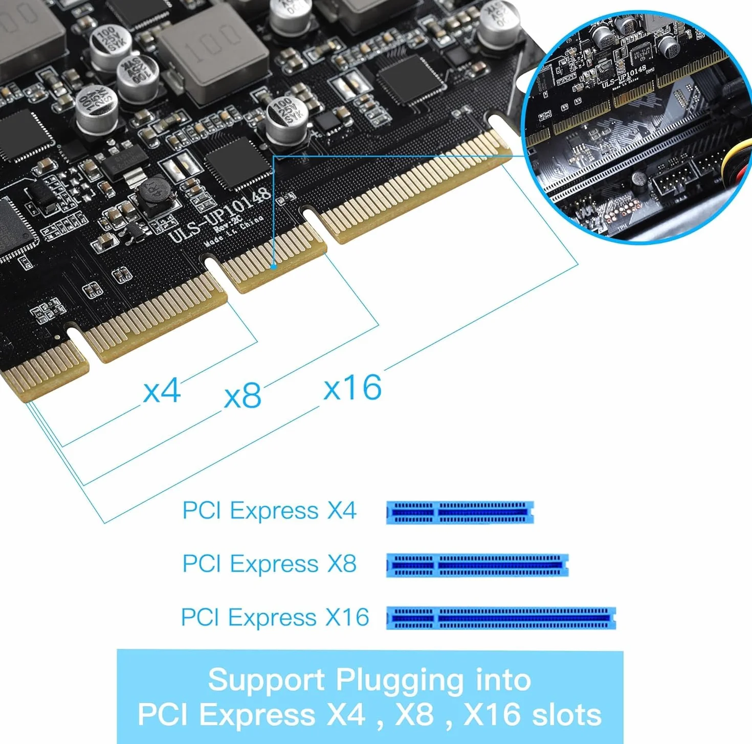 Scheda PCIe USB 3.2 Gen 2 (Power Delivery), 4 Porte Type-C (2 * 45W+ 2 * 30W) Scheda PCI Express USB da 10 Gbps con ricarica rapida per PC Desktop