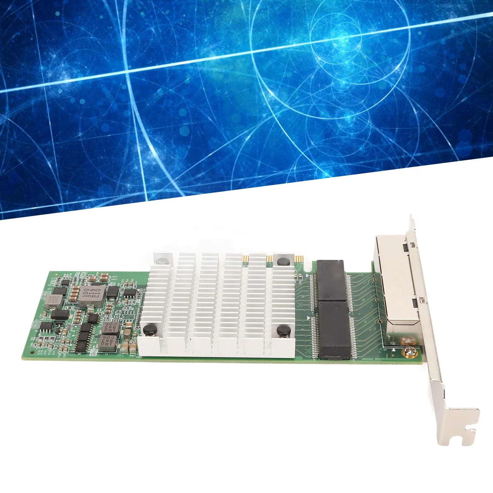 Scheda di Rete per Computer Desktop, Scheda WiFi PCIEx4 4 Porte Gigabit per Chip I350, Grande Dissipatore di Calore Scheda Ethernet Interfaccia RJ45 per Computer Desktop