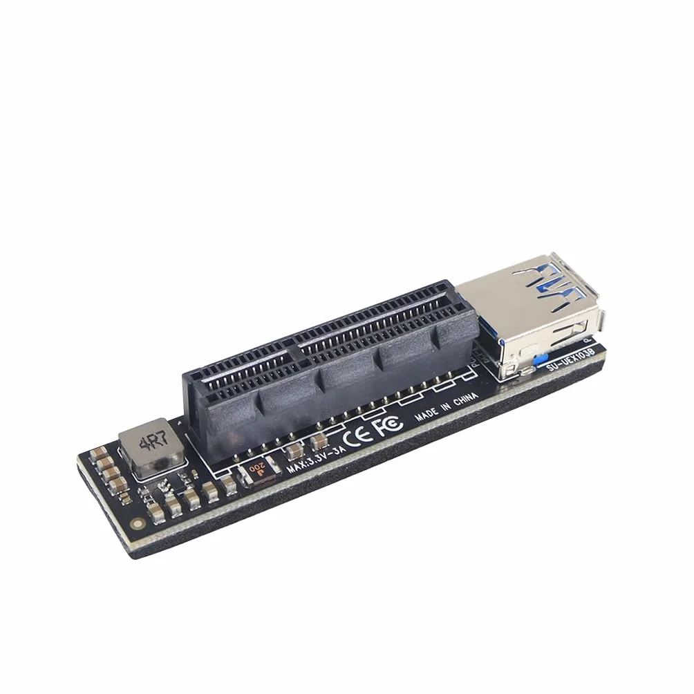 JMT Scheda di espansione PCI Express X1 a X4 USB 3.0 Raiser Extender PCIE Riser Card USB3.0 PCI-E SATA Scheda di espansione