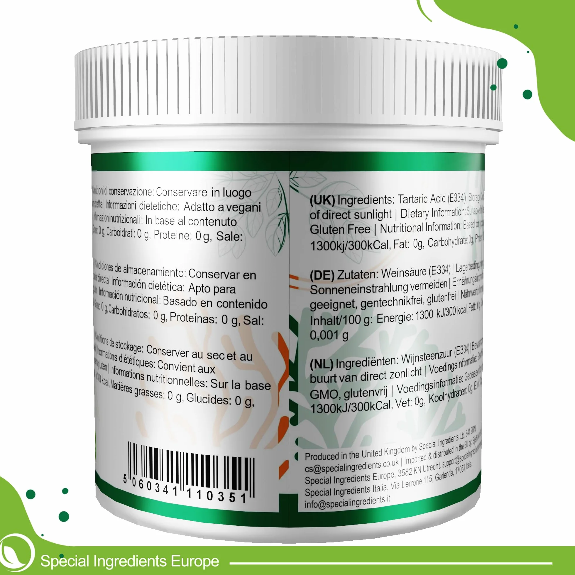 Special Ingredients Polvere di acido tartarico (Tartaric Acid) 100 g