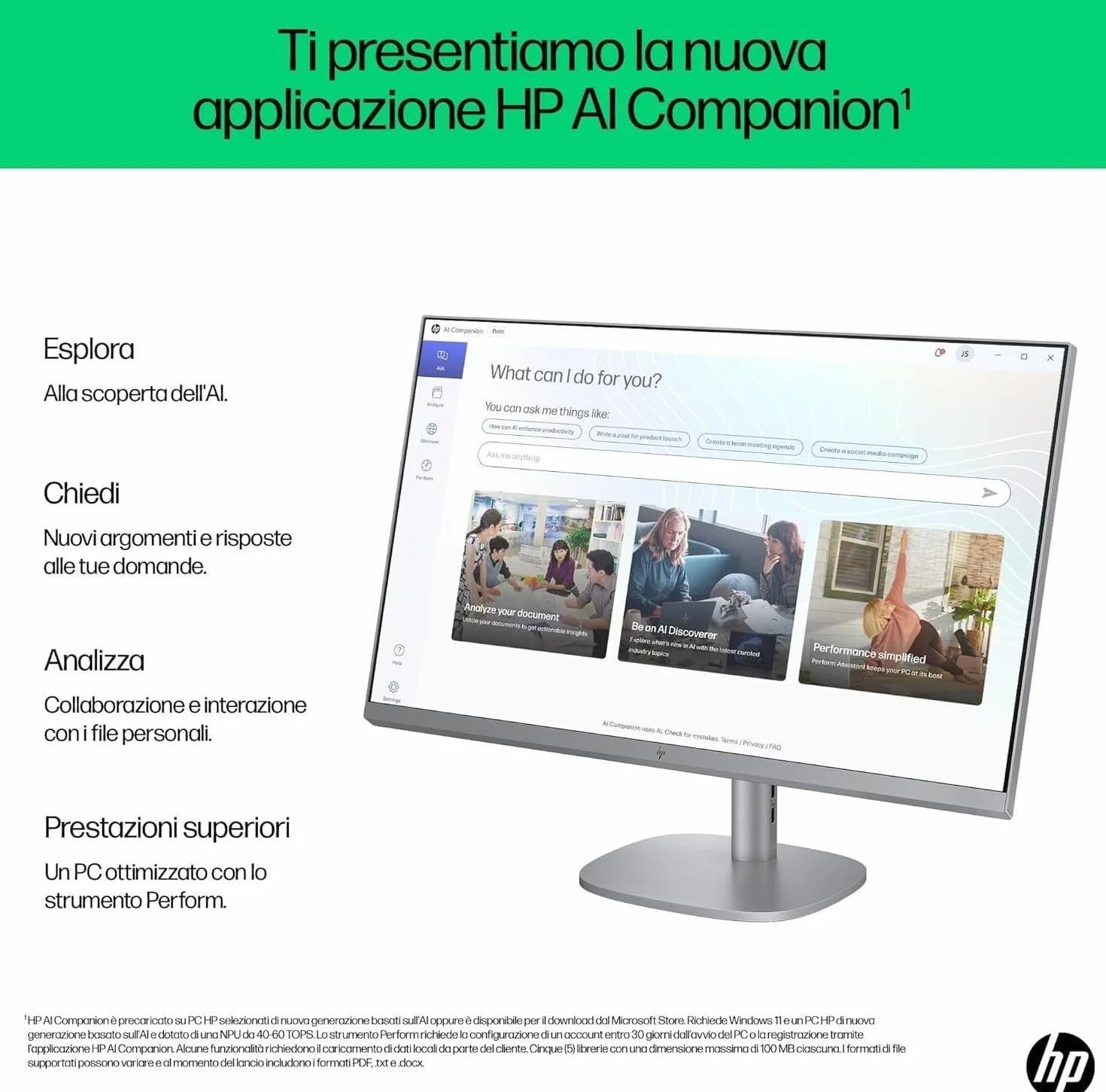HP Omnistudio X 27-cs0000sl All-in-One Intel Core Ultra 5-125H Intel Evo 16GB RAM 1TB SSD 27" IPS FHD Antiriflesso Windows 11 Grigio