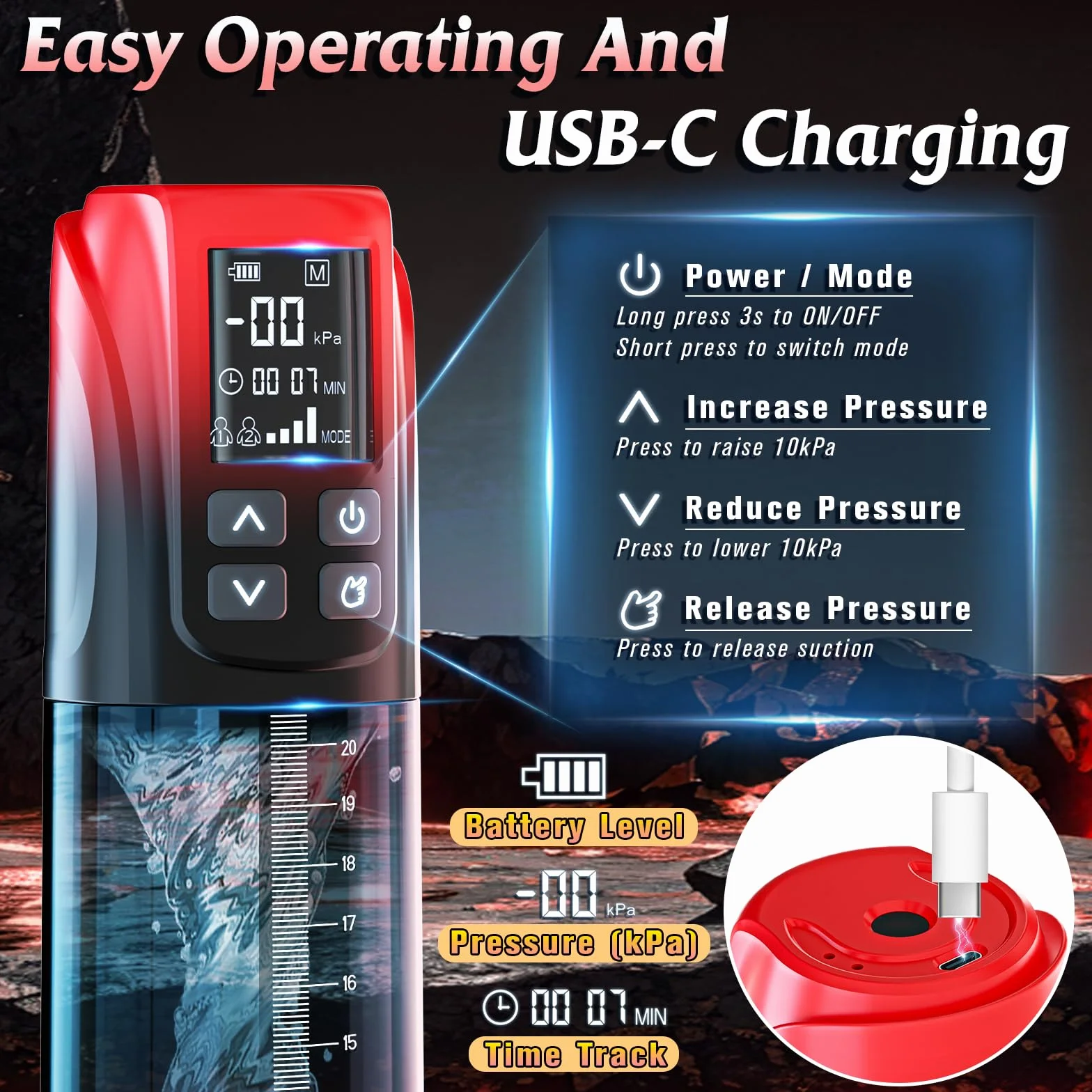 Masturbatore Uomo Sex Toys - Pompa Vacuum con Vagina Silicone Finta per Pene