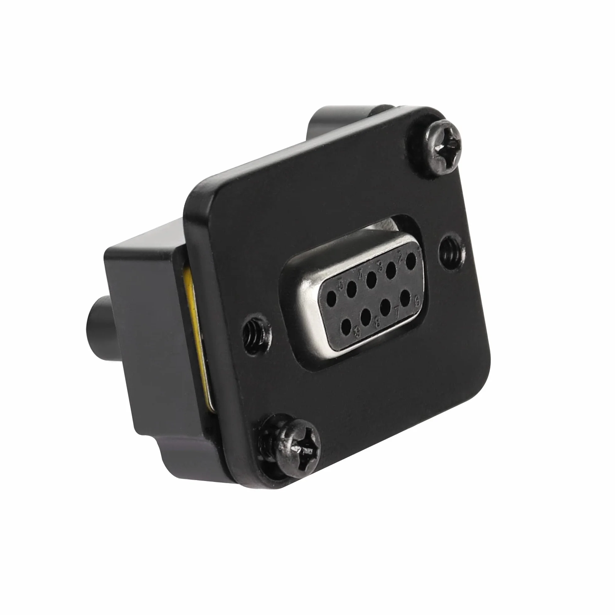 QIANRENON DB9 Pannello Montaggio Dritto Attraverso Adattatore Connettore 9Pin RS232 Seriale Femmina a Maschio Pannello Montaggio Convertitore Accoppiatore, per la comunicazione di rete video