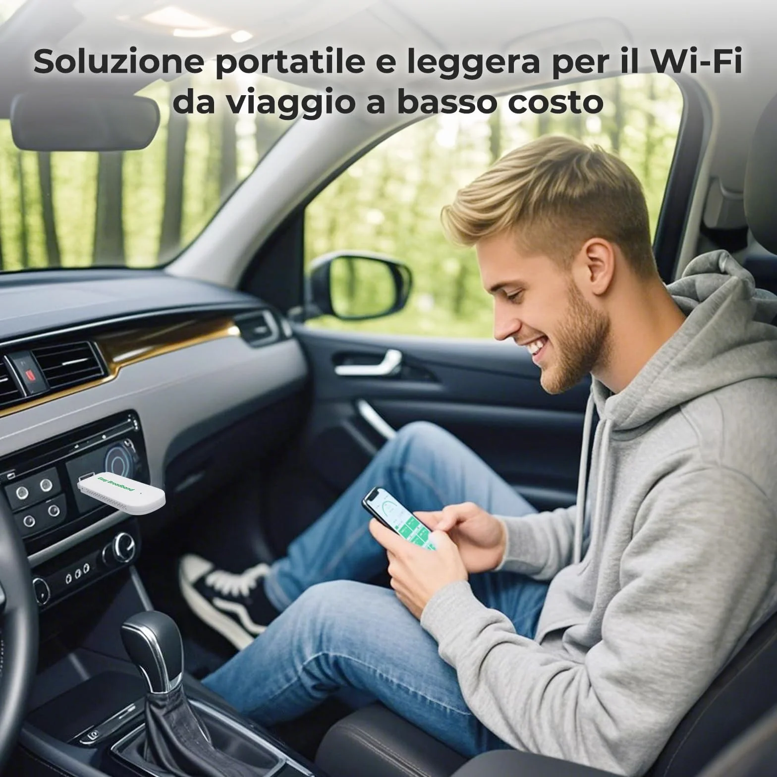EIOTCLUB Chiavetta USB 4G LTE con WiFi 6 Router Hotspot Portatile fino a 150 Mbps Modem Internet Plug & Play
