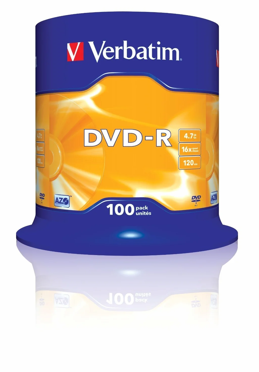 Verbatim DVD-R 16x Speed, Confezione da 100