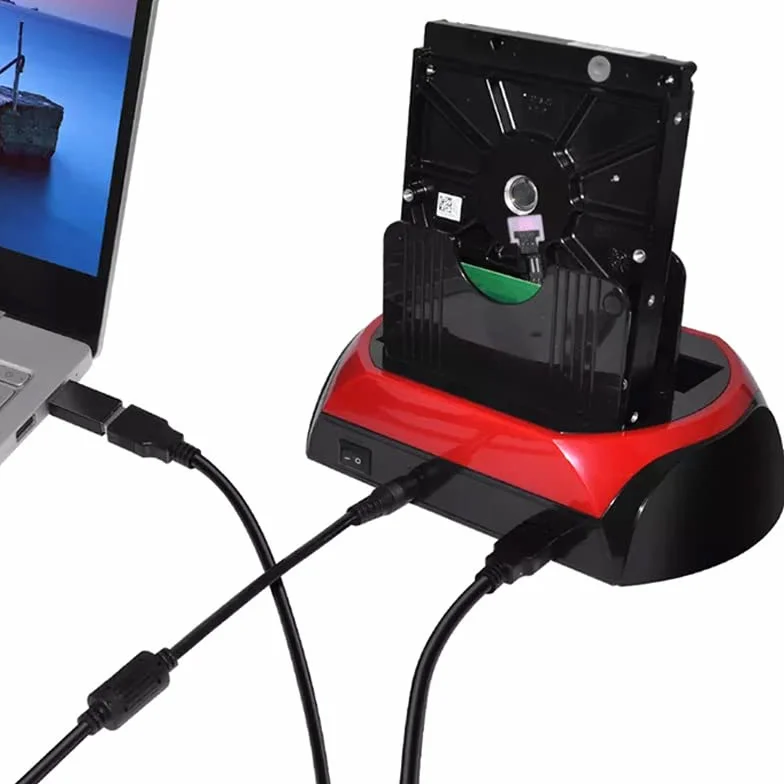 Retoo Docking Station SSD/HDD 2.5 3.5 Pollici USB 3.0 a IDE SATA I/II/III Dual-Bay Hard Disk cloni offline backup OTB