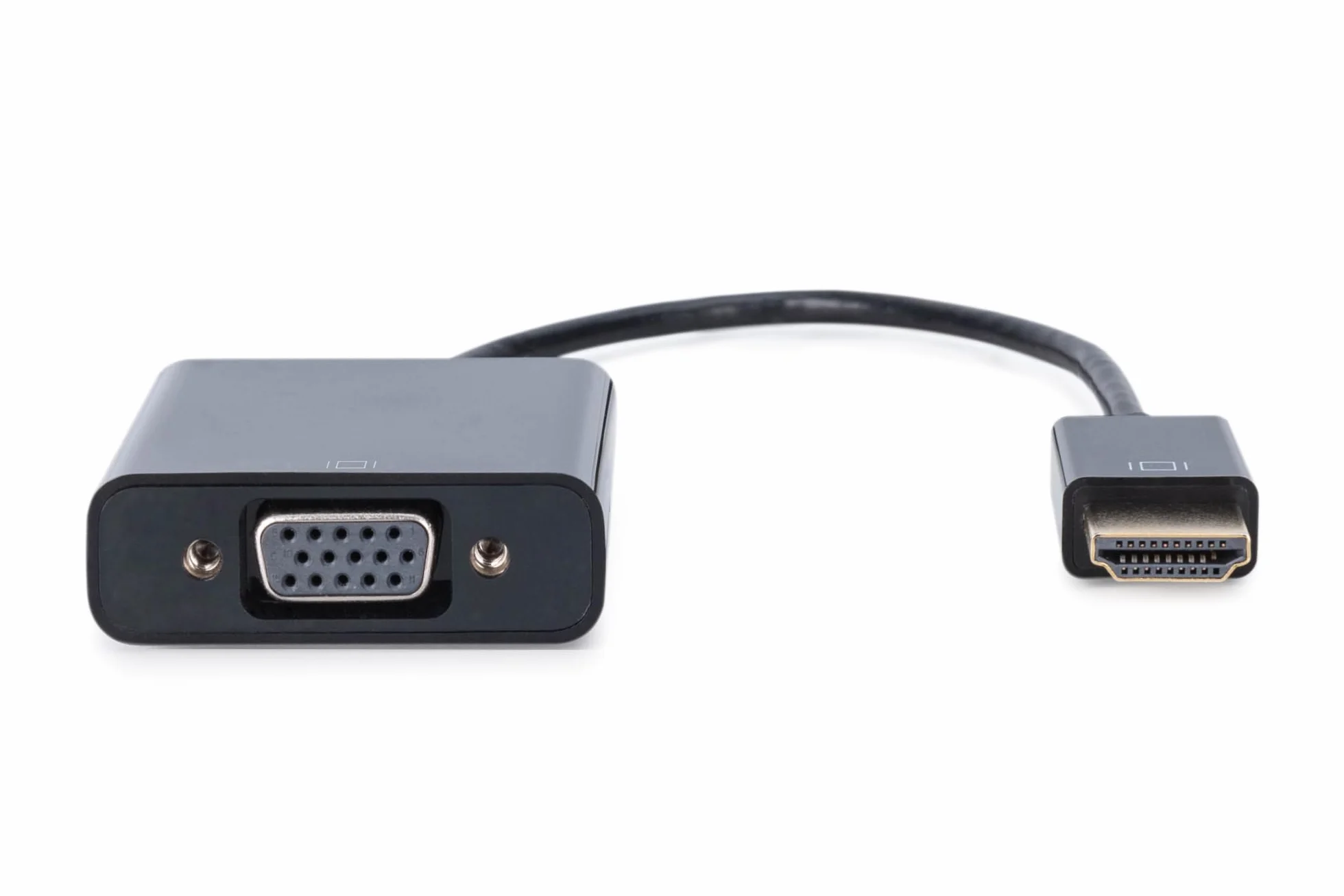 Digitus DA70461 Cavo Adattatore HDMI Maschio-VGA Femmina Cm. 15 con Presa Audio 3,5mm, Nero