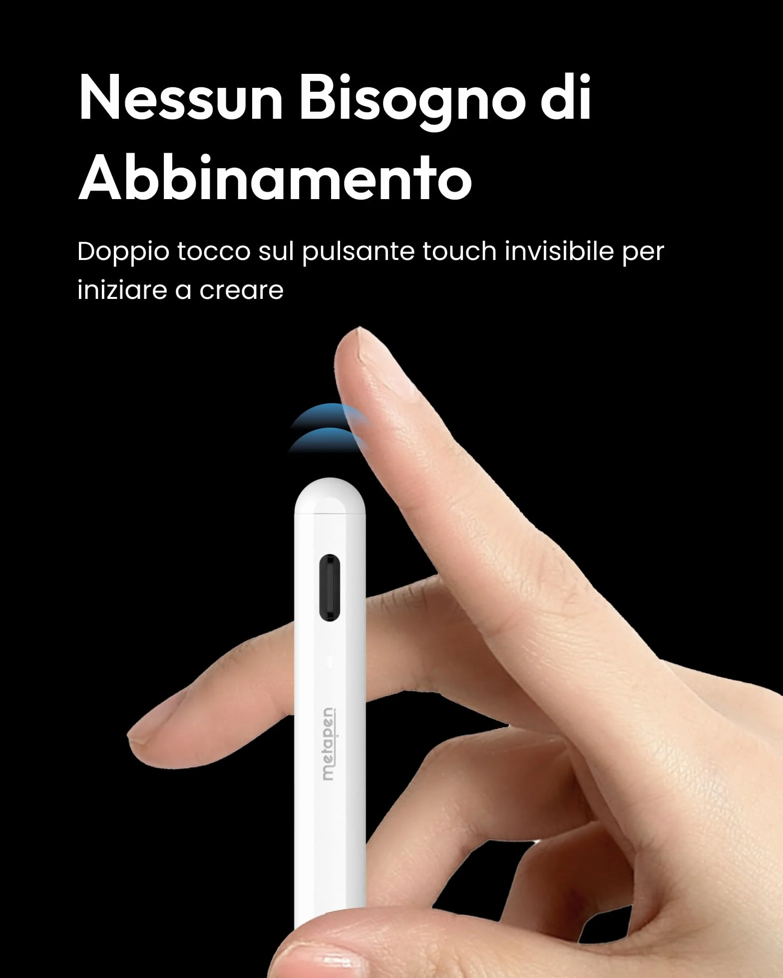Metapen A8 Penna per Apple iPad 2018-2026 con Attrazione Magnetica, Rifiuto del Palmo, Stylus Pencil per iPad 11 A16/10/9/8/7, Pro M4/11/12.9/13, Air 3,4,5/M2/M3/M4, Mini 5/6 - Bianco