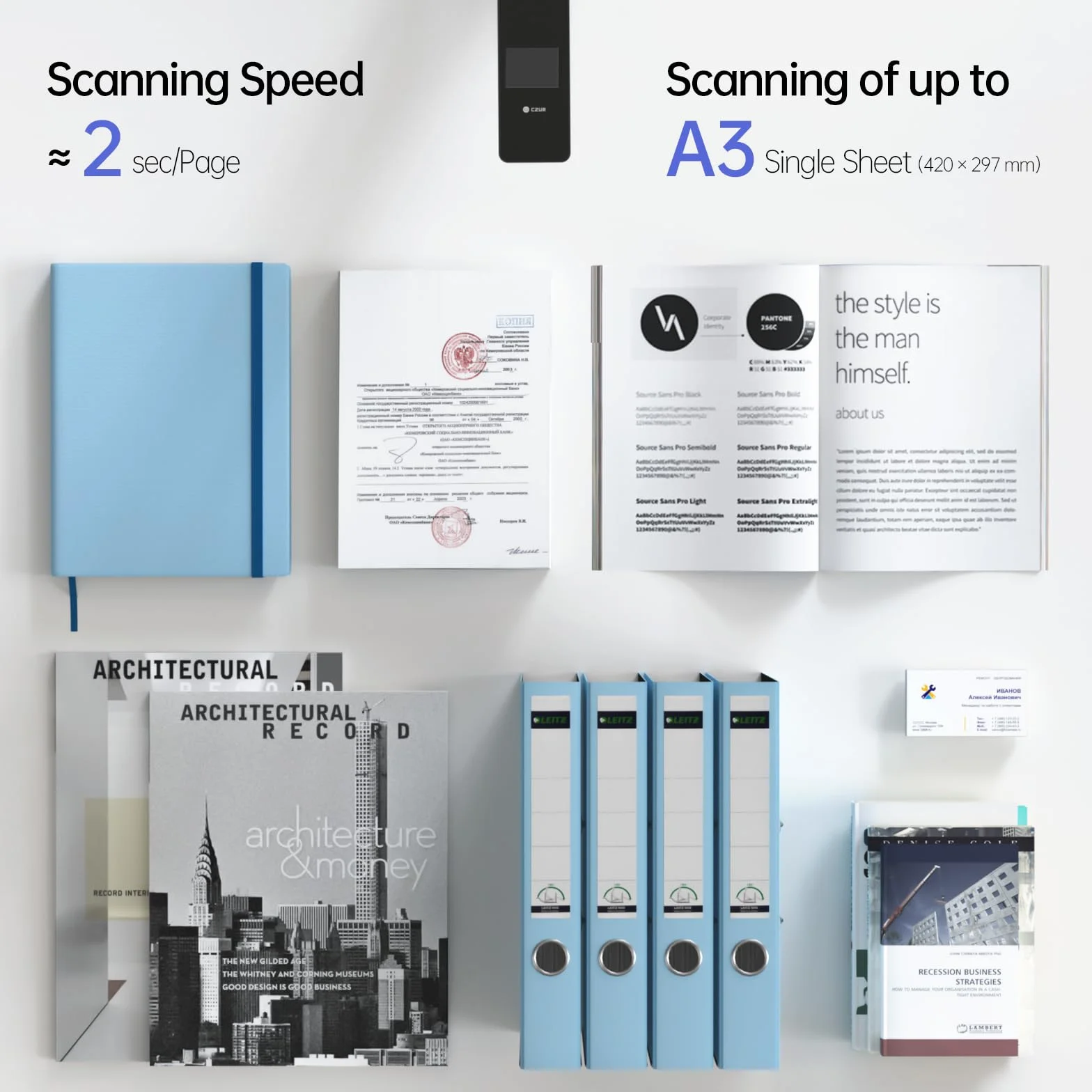 CZUR Aura Pro Scanner Portatile per Libri A3 OCR MacOS Windows