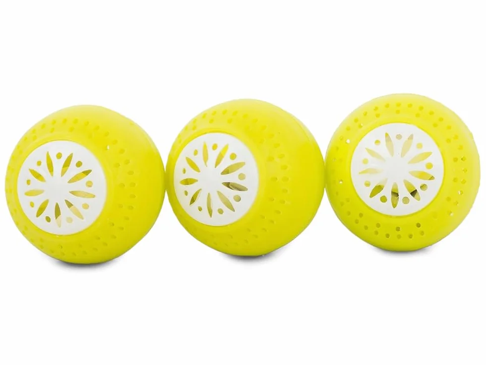TRIS Palline Assorbi Odori Frigorifero Armadio Bagno Set 3 Pezzi 5 cm Elimina Umidità Odore
