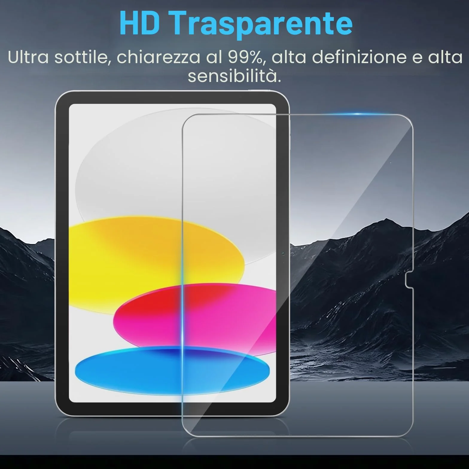 2-pezzi, Pellicola per iPad A16 11 Generazione 2025/ iPad 10 Generazione 10,9 Pollici Vetro Temperato