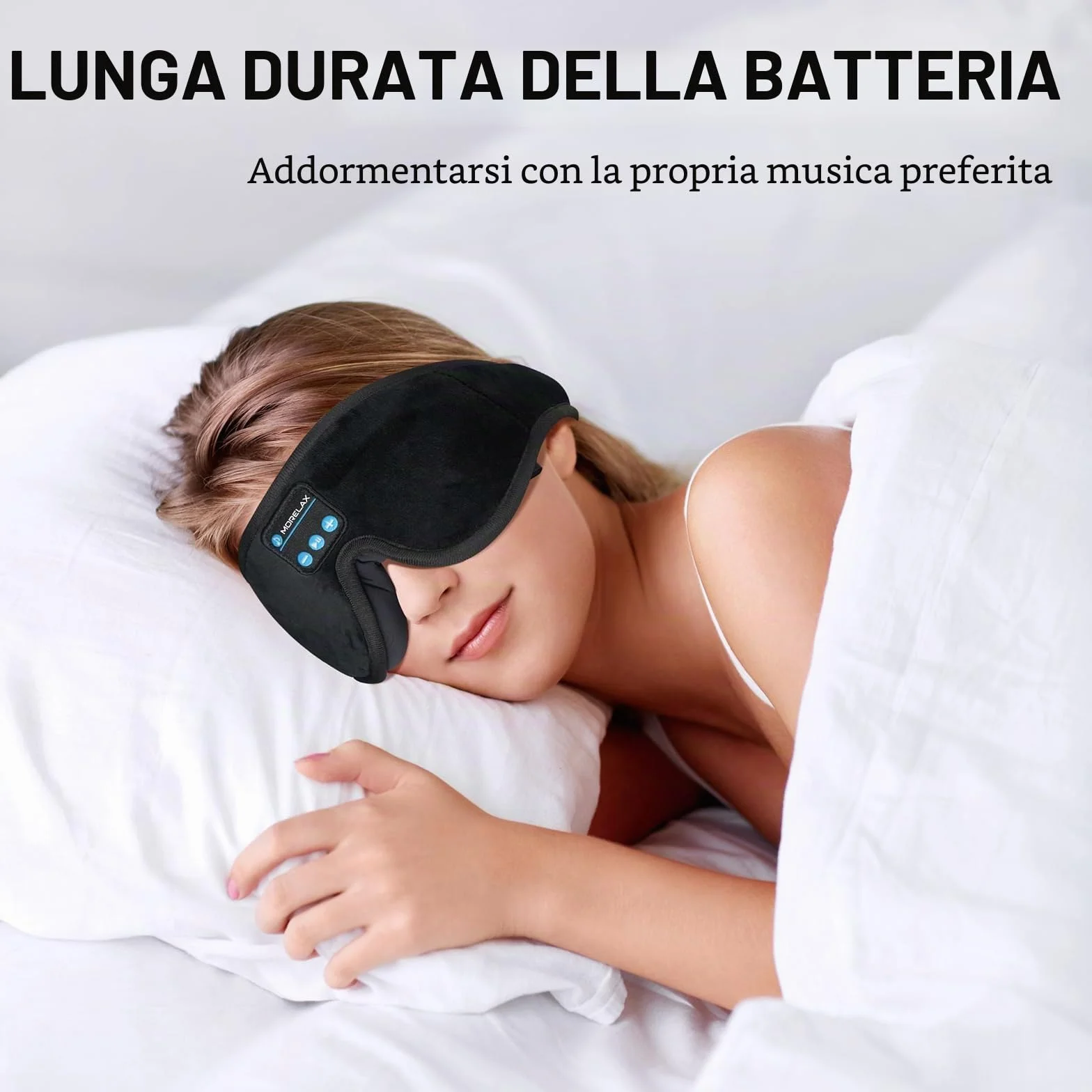 Mascherina per dormire 3D con cuffie Bluetooth senza fili, regalo per donne